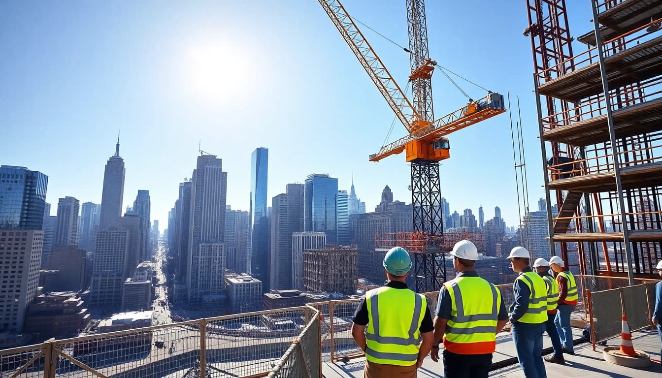 Highlighting a New York City Commercial General Contractor engaged in vibrant construction activities.