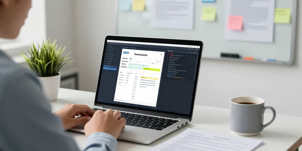 Verify fraud receipts using advanced AI technology in a modern office environment.