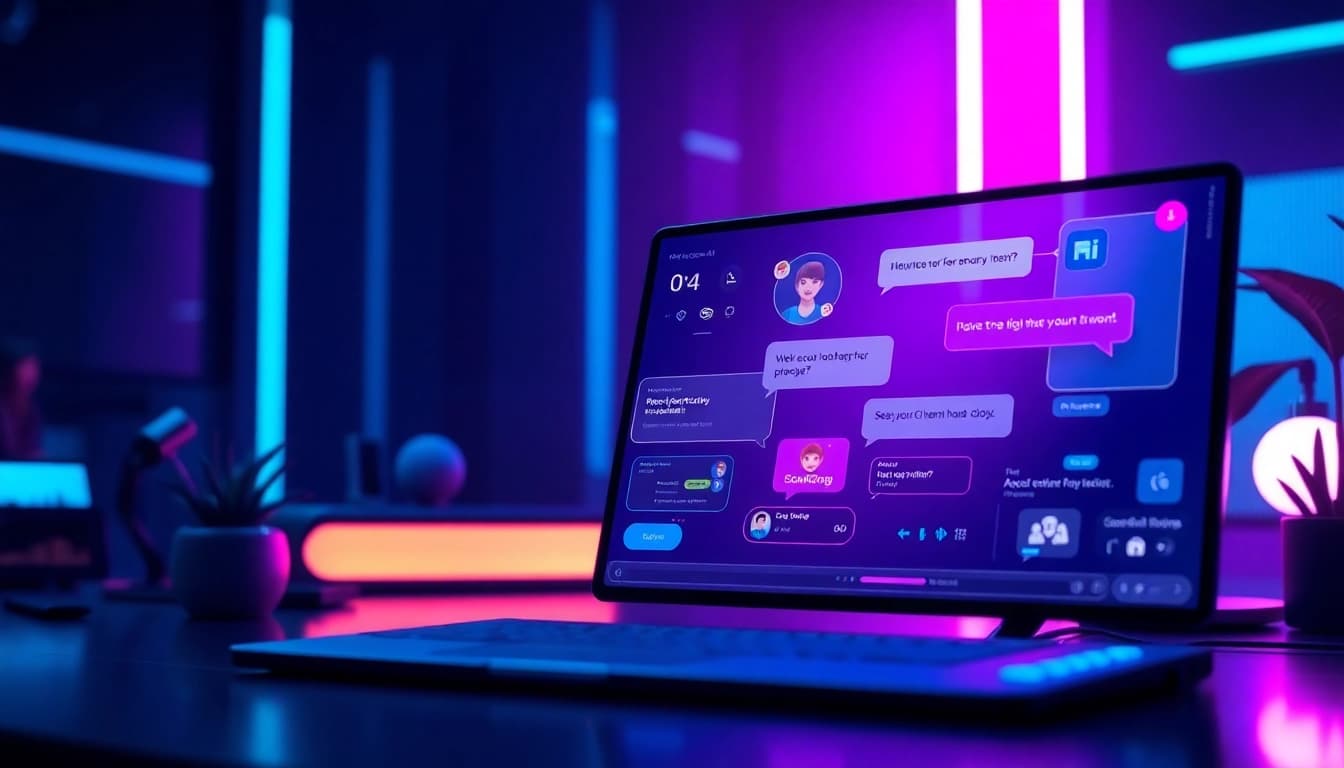 Interactive digital interface for a character ai nsfw application showcasing vibrant avatars.