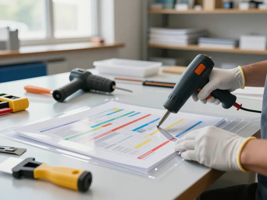 Loại bỏ lớp plastic tại Hà Nội một cách chính xác, đảm bảo tài liệu vẫn nguyên vẹn.