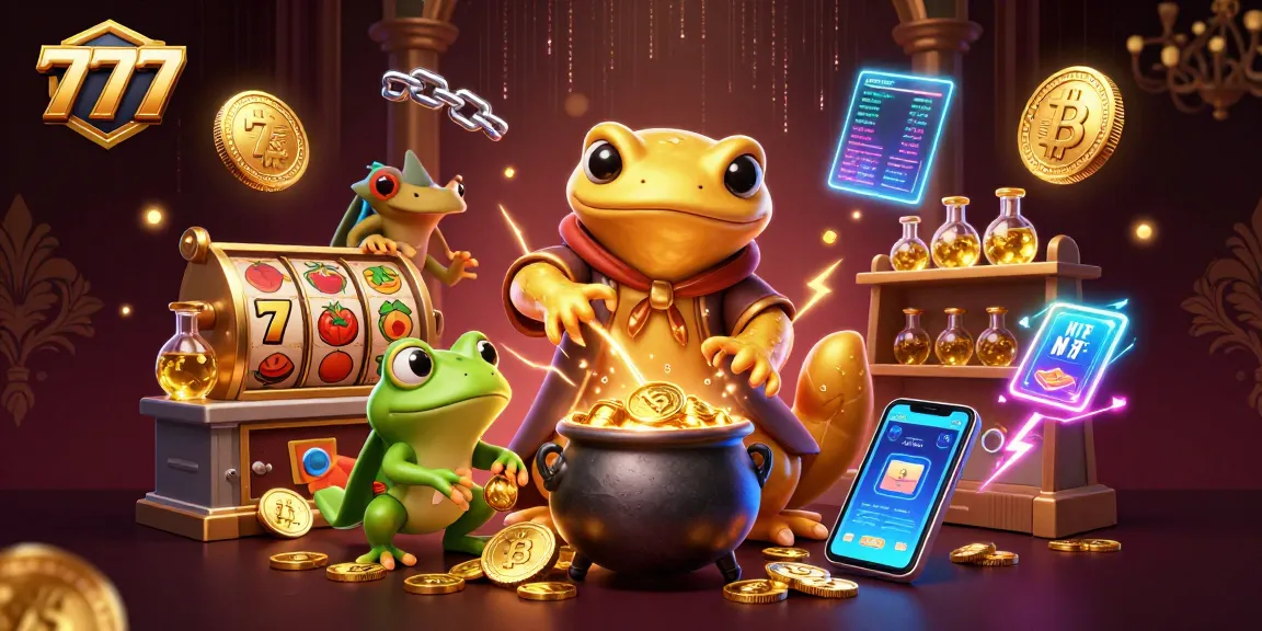 Experience the thrilling world of 777 and gushing jackpots in a magical casino scene.