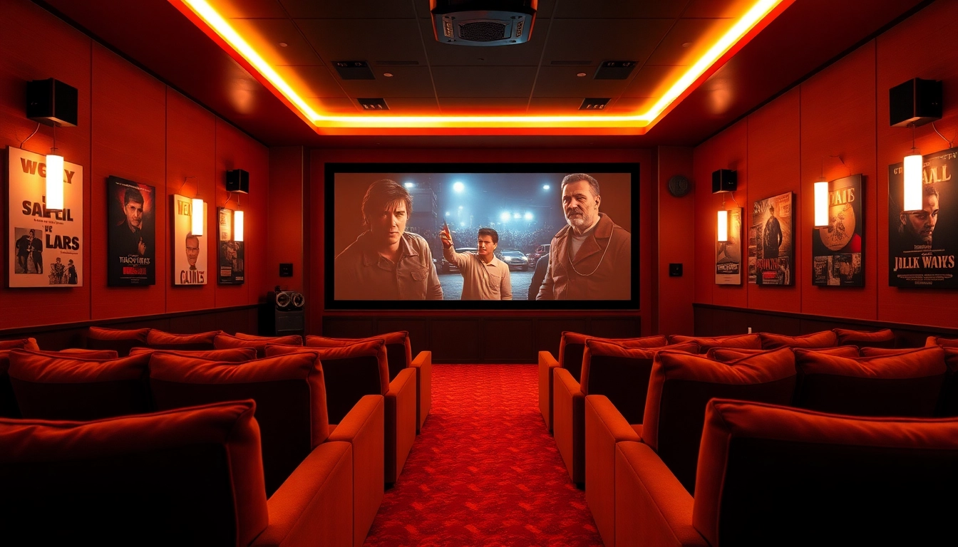 ดูหนังในห้องฉายภาพยนตร์ที่ผ่อนคลายพร้อมแสงสลัวและที่นั่งสะดวกสบาย
