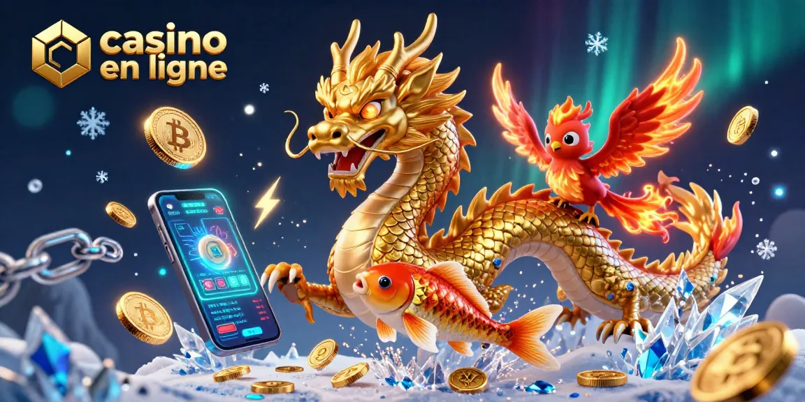 Jouez à des jeux de casino en ligne avec un dragon mythique et des éléments numériques fascinants.