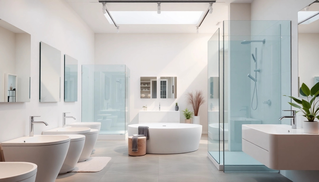 Sonni sanitär GmbH präsentiert hochwertige Duschwände und Badmöbel in modernem Ambiente.