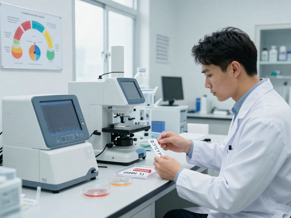BPC 157 TB 500 Blend displayed on multi-layer buccal strips in modern lab environment.