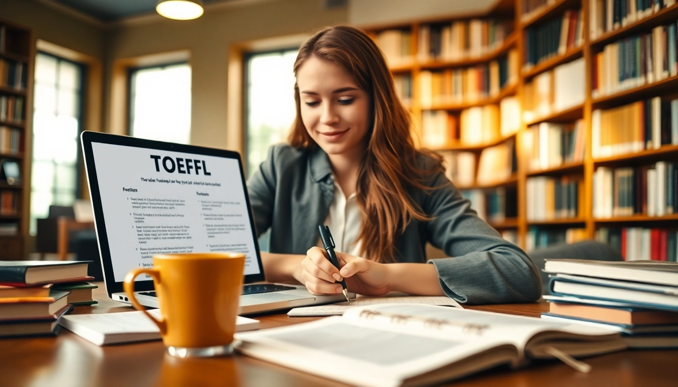 Prepare to pay someone to take toefl while in a cozy study environment