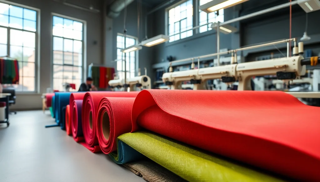 Punta di Roma stoffen in een professionele werkruimte met textielkunstenaars.