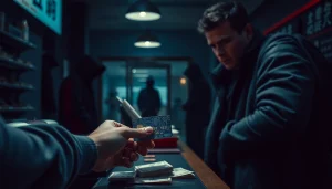 카드깡으로 인해 불법 거래가 이루어지는 장면을 담은 사진입니다.