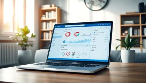 Enhance your reach with a professional facebook smm panel interface on a sleek laptop.