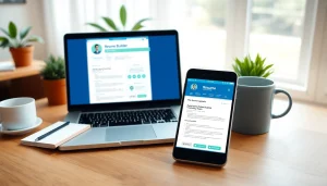 Use our Resume Builder to create professional resumes in a modern workspace setting.