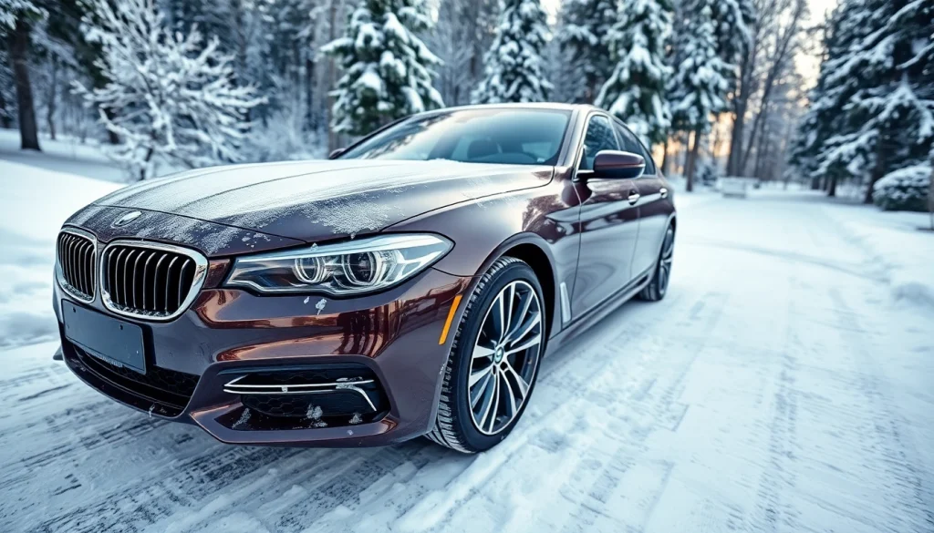 Enhance winter car protection Chattanooga with a detailed view of a freshly protected vehicle in a snowy setting.
