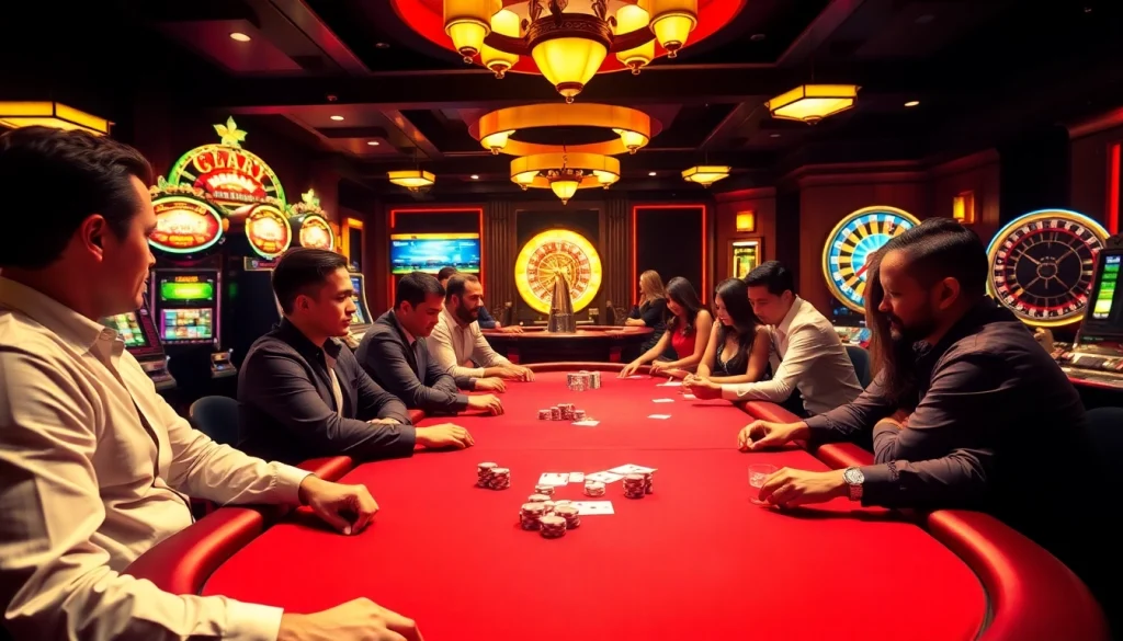 Experience thrilling poker action at https://jun88.buzz/ with vibrant casino tables and high stakes.
