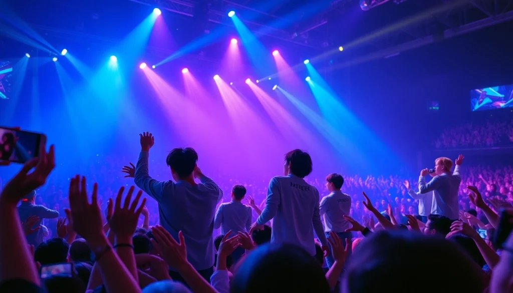 BTS news highlights vibrant concert moments with members interacting and engaging with fans.