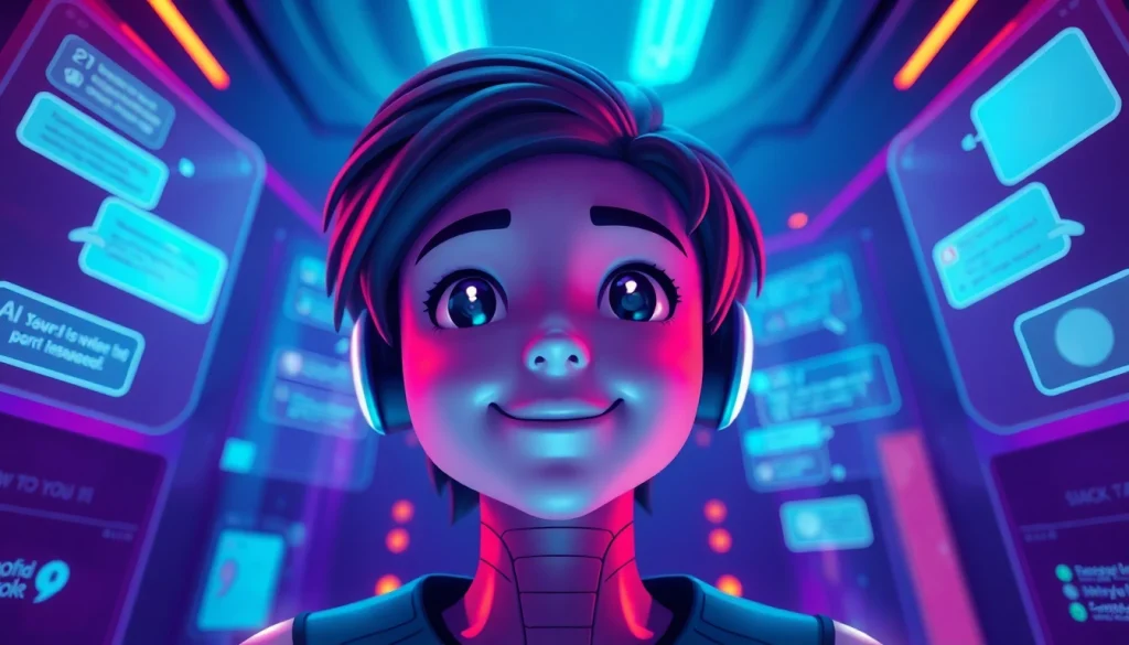 AI NSFW character chat interface showcasing interactive digital engagement.