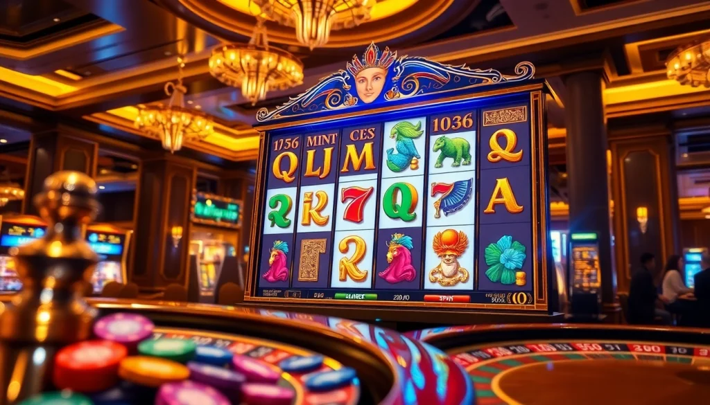 Rasakan permainan yang mendebarkan pada mesin slot Olympus di dalam setting kasino yang mewah.