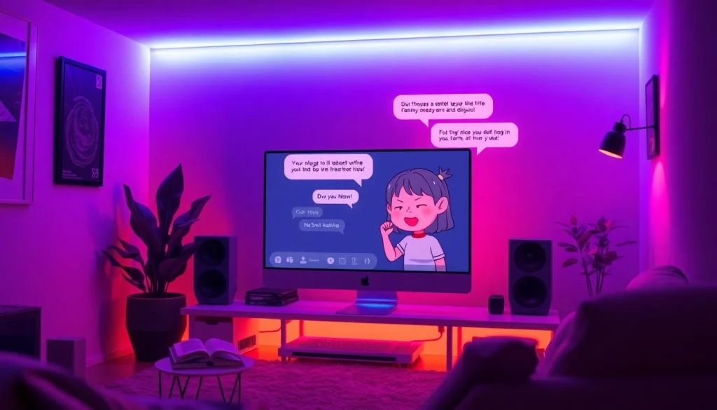 Engaging NSFW AI chat scene showcasing lively interactions in a digital environment.