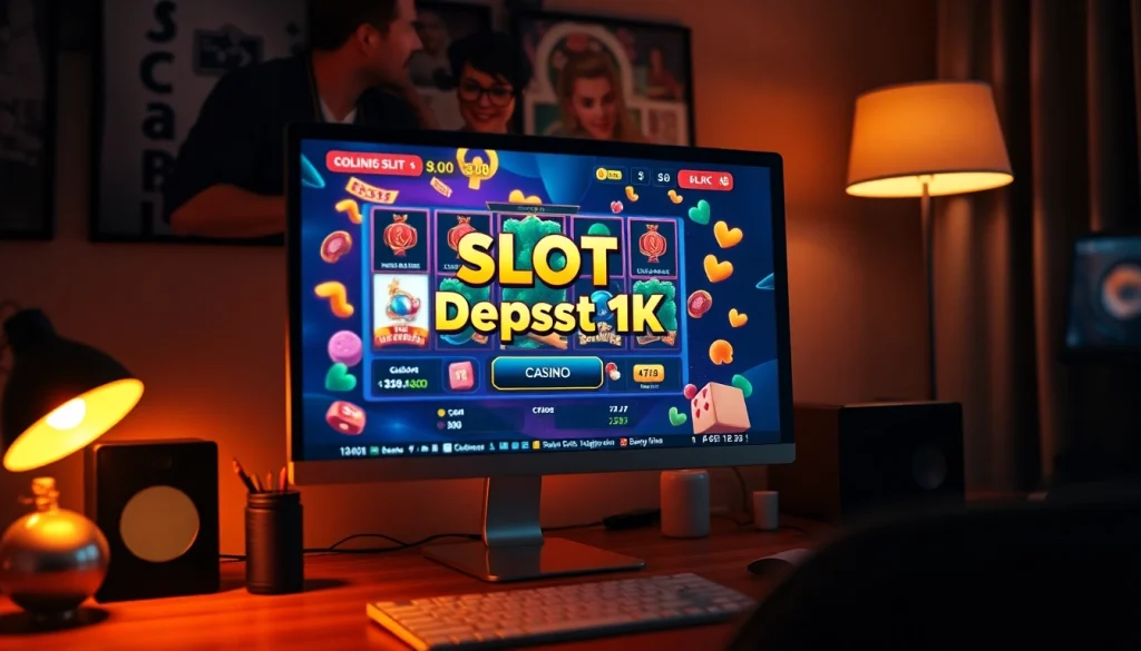 Menangkan hadiah besar dengan slot deposit 1k di layar permainan yang cerah dan menarik.