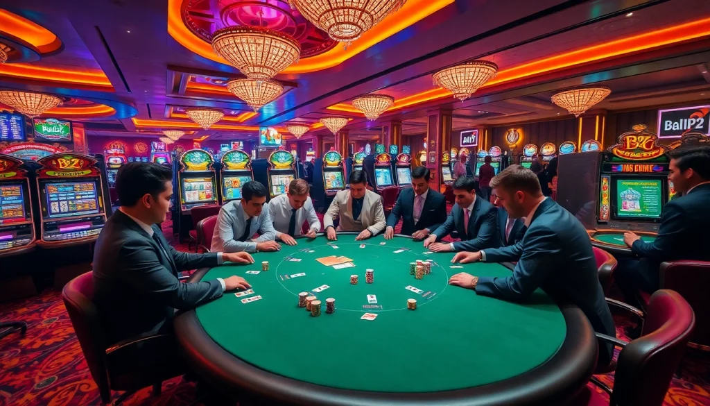 Experience thrilling gameplay at B52 Club with poker chips and exciting casino ambiance.