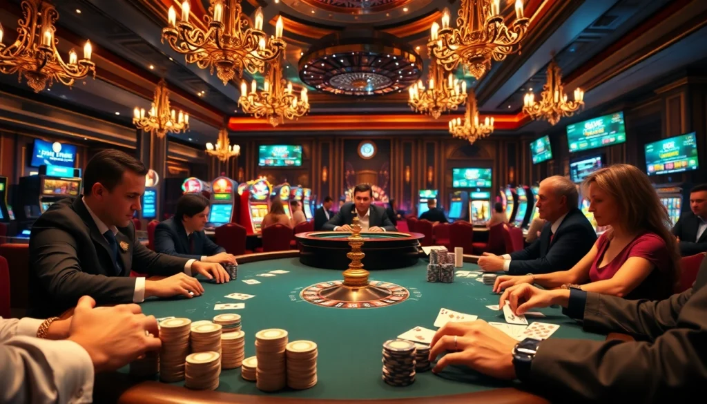 Experience thrilling gambling at https://taigo88.team/, with high-stakes poker chips and vibrant casino games.