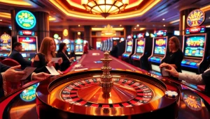Experience thrilling gaming with link 789bet, featuring a roulette table surrounded by excited players.