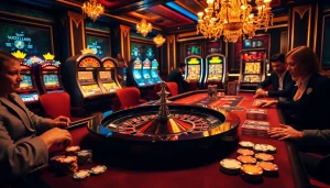 Vivez l'excitation au meilleur casino en ligne France avec des joueurs profitant de la roulette et des machines à sous.