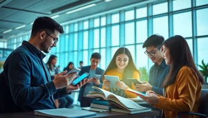 Youdao digital learning environment showcasing diverse students engaging with modern technology.