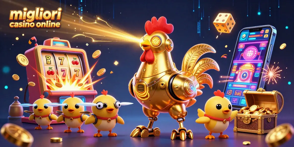Scopri i migliori casino online con il robot dorato e i droni, immersi nell'azione di gioco.