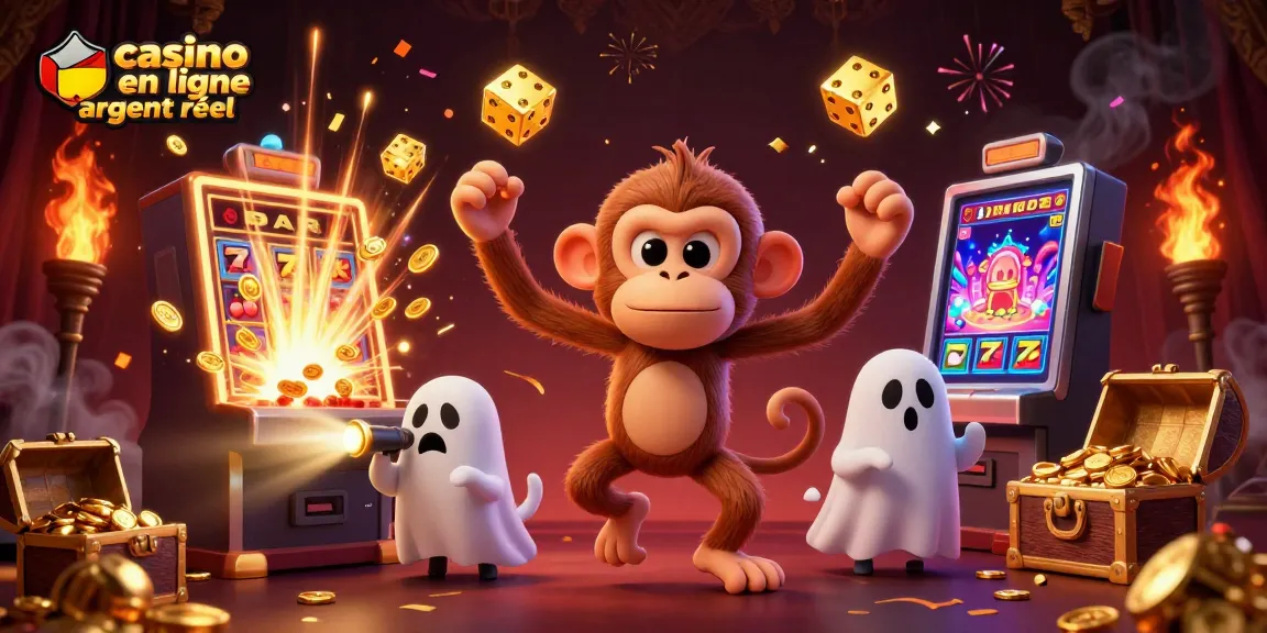 Amusez-vous avec des jeux de casino en ligne argent réel dans cette scène riche en animations et en éléments.