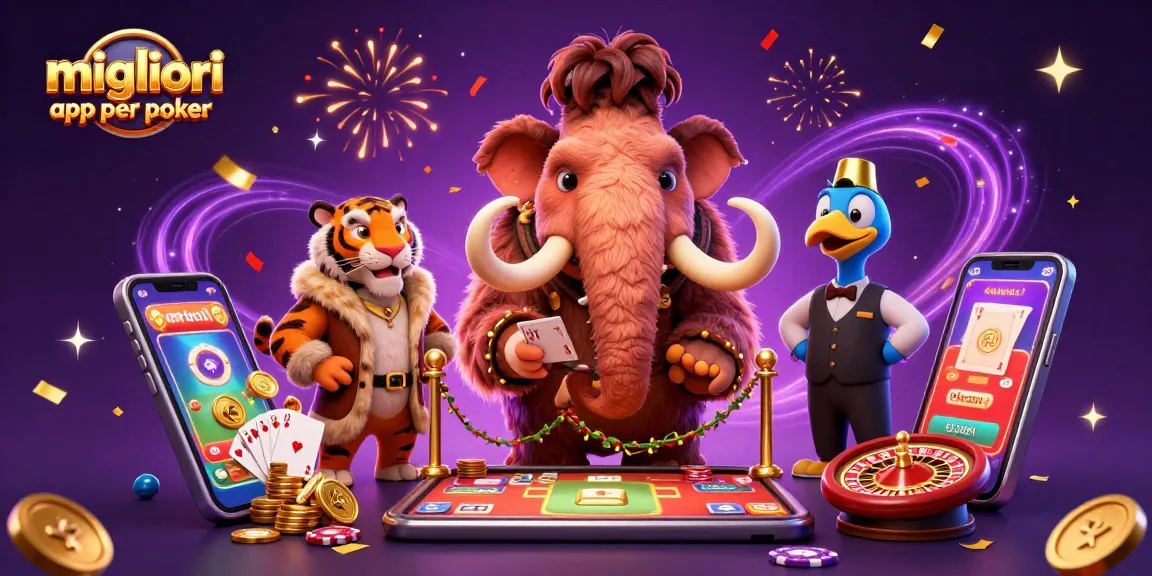 Scopri le migliori app per poker mentre il mammuth controlla gli accessi in un casinò affollato.