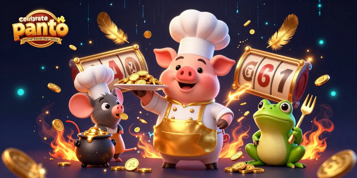 Play to win at celebratepanto.co.uk list of bonus buy casinos with fun 3D characters and gold coins.