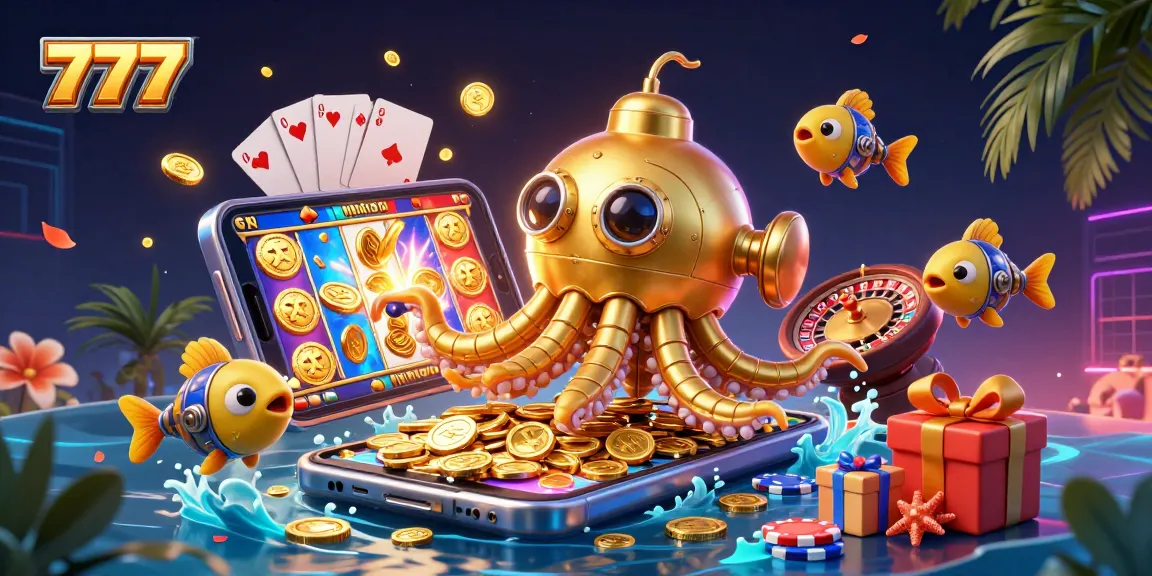 Experience thrilling wins with 777 slots amidst a sea of coins in this vibrant casino scene.