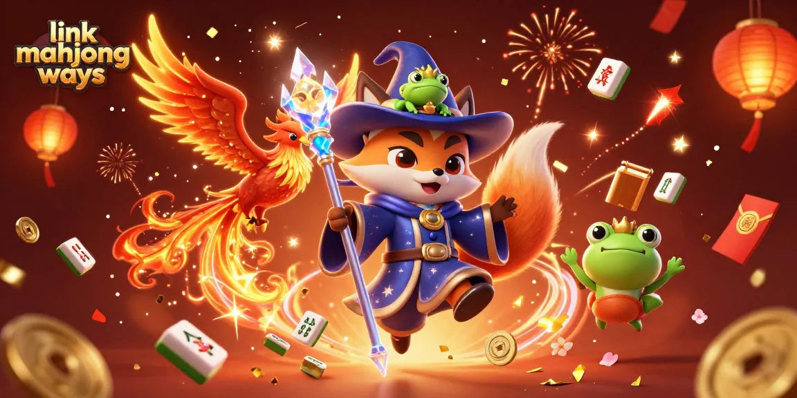 Play link mahjong ways with a mystical character scene featuring a wizard and phoenix.
