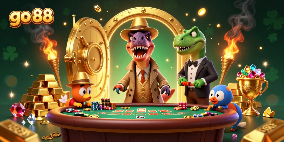 Engage with go 88 features in an animated blackjack scene with vibrant casino elements.